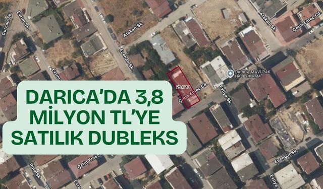 Darıca’da 3,8 Milyon TL’ye Satılık Dubleks