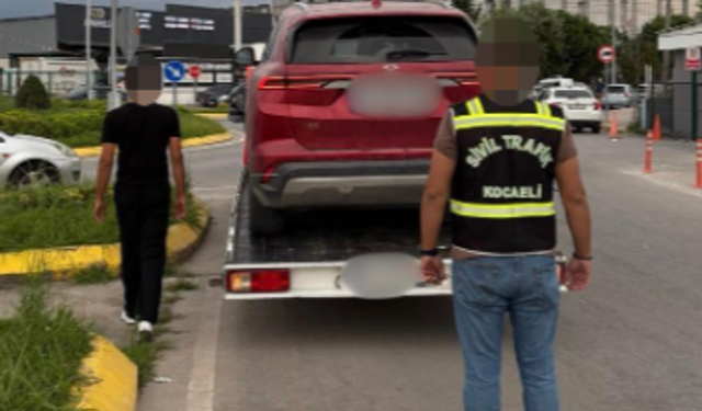 İzmit’te Makas Atan Sürücüye Rekor Cezai İşlem
