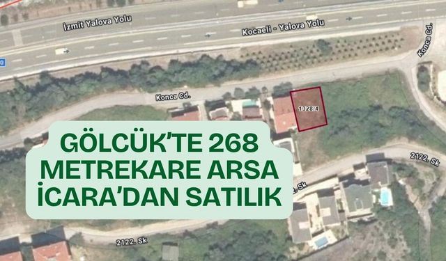 Gölcük’te 268 metrekare arsa icradan satılık: Fiyatı 1 milyon 879 bin TL
