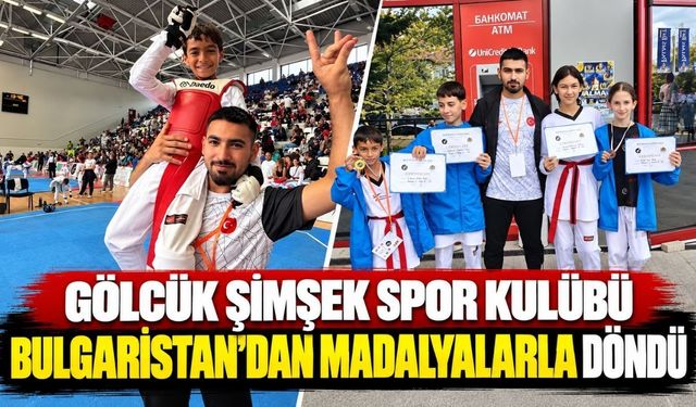 Gölcük Şimşek Spor Kulübü Bulgaristan’dan madalyalarla döndü