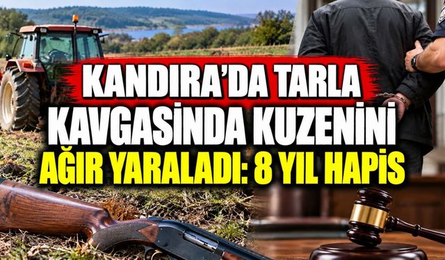 Kandıra’da tarla kavgasında kuzenini ağır yaraladı: 8 yıl hapis