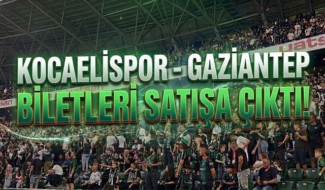 Kocaelispor’un Gaziantep maçı için geri sayım! İşte bilet fiyatları