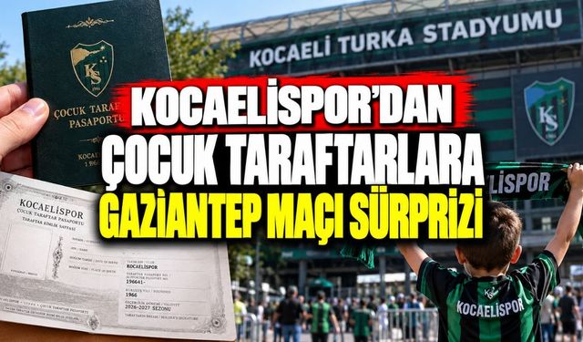 Kocaelispor’dan çocuk taraftarlara Gaziantep maçı sürprizi