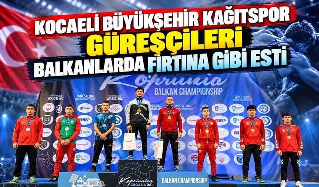 Kocaeli Büyükşehir Güreşçilerinden Balkan'da 4 Madalya