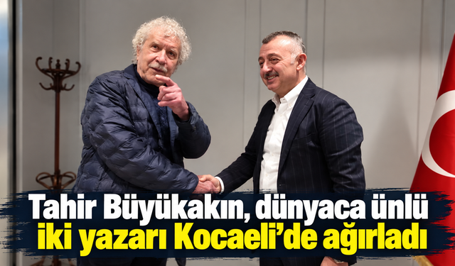 Tahir Büyükakın, dünyaca ünlü iki yazarı Kocaeli’de ağırladı