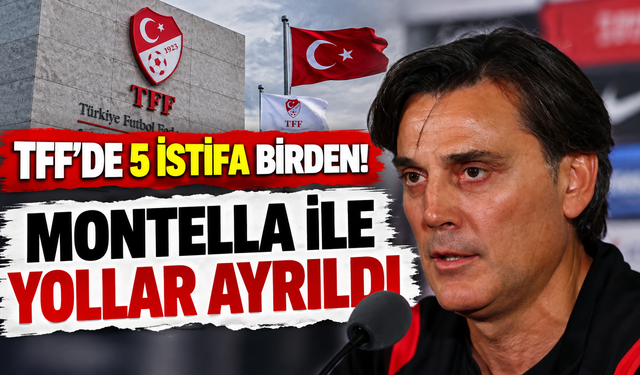 TFF'de 5 istifa birden! Montella ile yollar ayrıldı