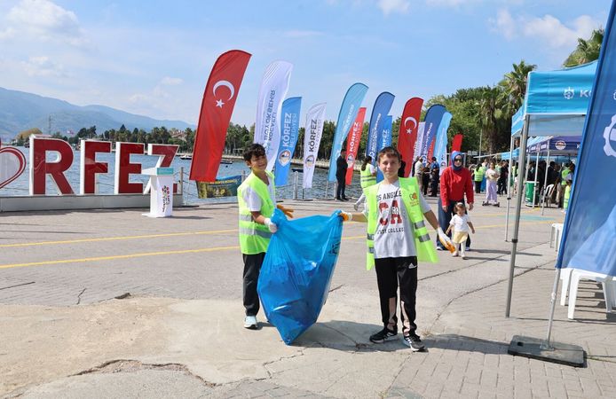 Körfez’de çevre seferberliği: 500 gönüllü 1 ton atık topladı