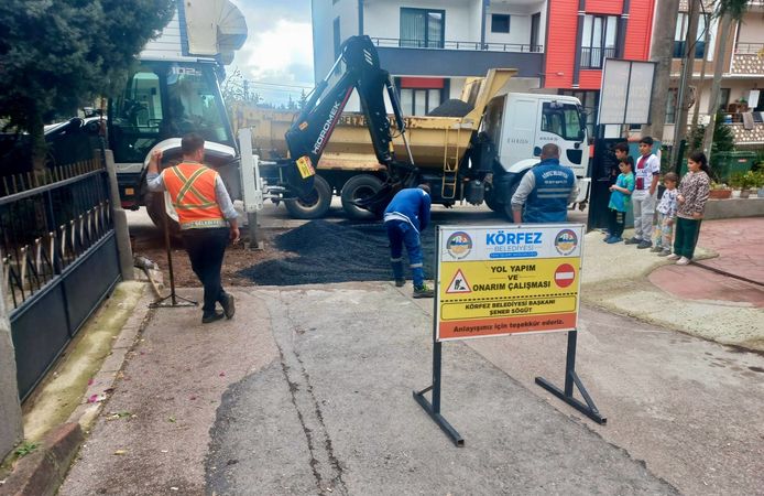 Körfez'de Yol Yapım Ve Onarım Seferberliği Sürüyor