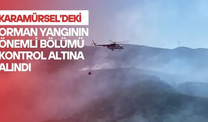 Karamürsel'deki orman yangınında risk devam ediyor