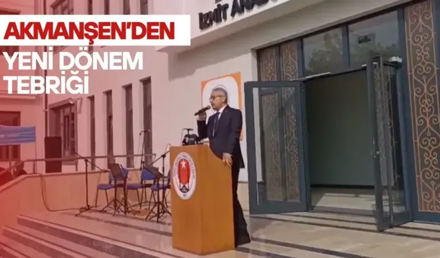 Milli Eğitim Müdürü Akmanşen'den yeni dönem tebriği
