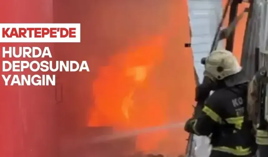 Kartepe'de hurda deposunda yangın çıktı 