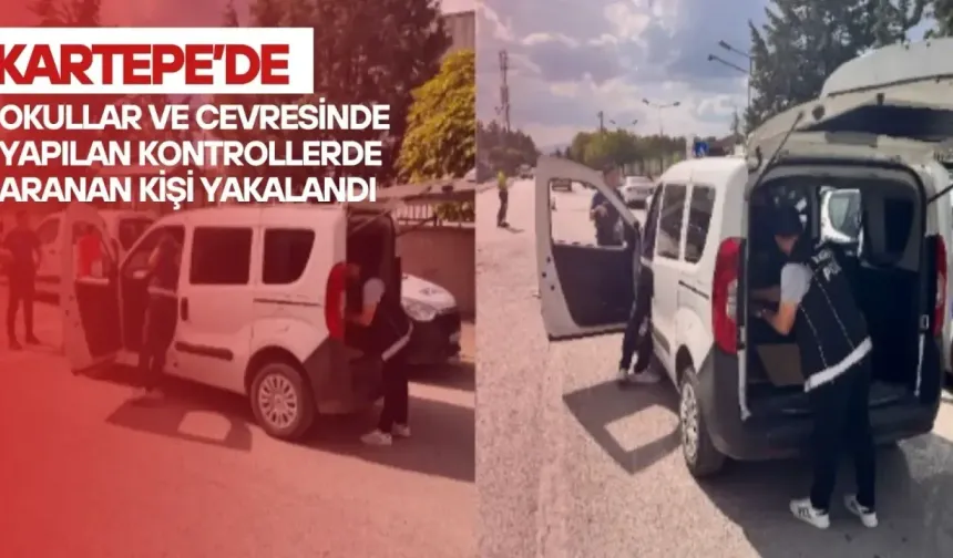 Kartepe'de güvenli okul uygulamasında aranan 1 kişi yakalandı 