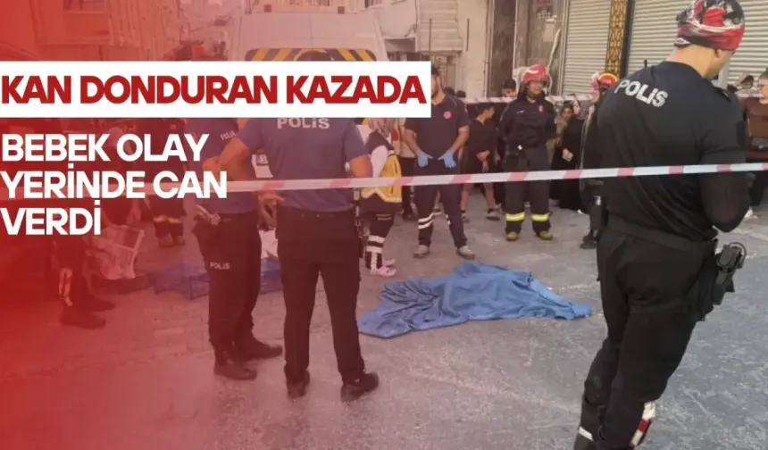 Kan donduran kaza anı! Servis minibüsü anne ve bebeğin üzerinden geçti