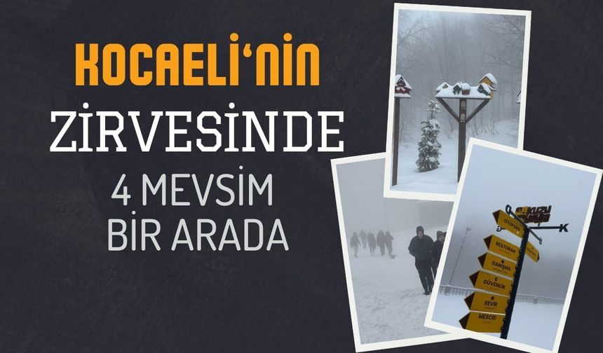 Kocaeli’nin Zirvesinde Dört Mevsim Bir Arada: Kuzuyayla Beyaza Büründü