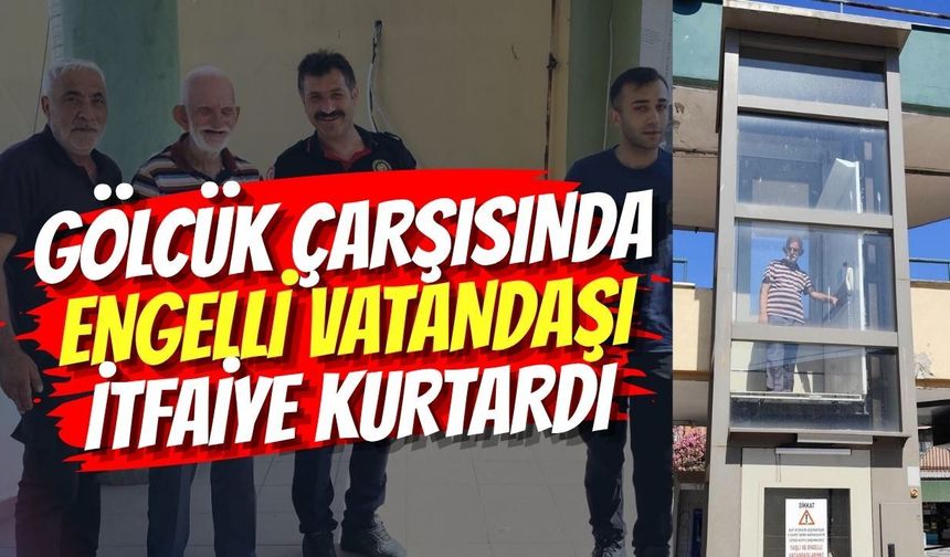Gölcük Çarşısında Engelli Vatandaşı İtfaiye Kurtardı