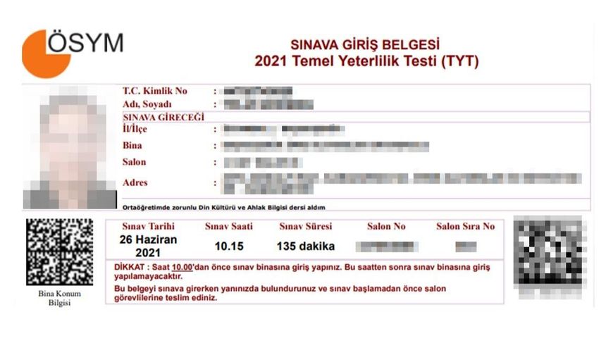 YKS sınav giriş belgesi siyah beyaz olur mu? YKS sınav giriş belgesi renkli mi olmalı?