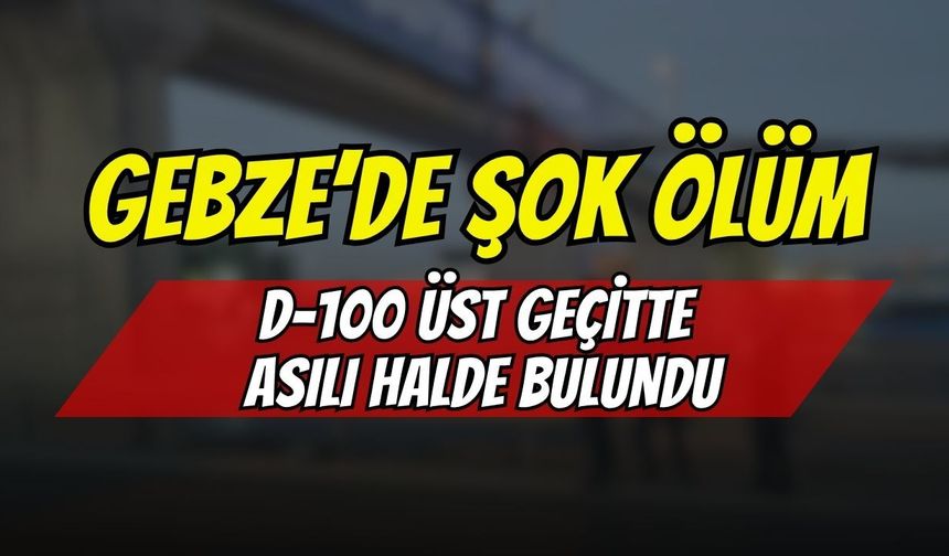 Gebze’de şok ölüm: D-100'deki üst geçitte asılı bulundu
