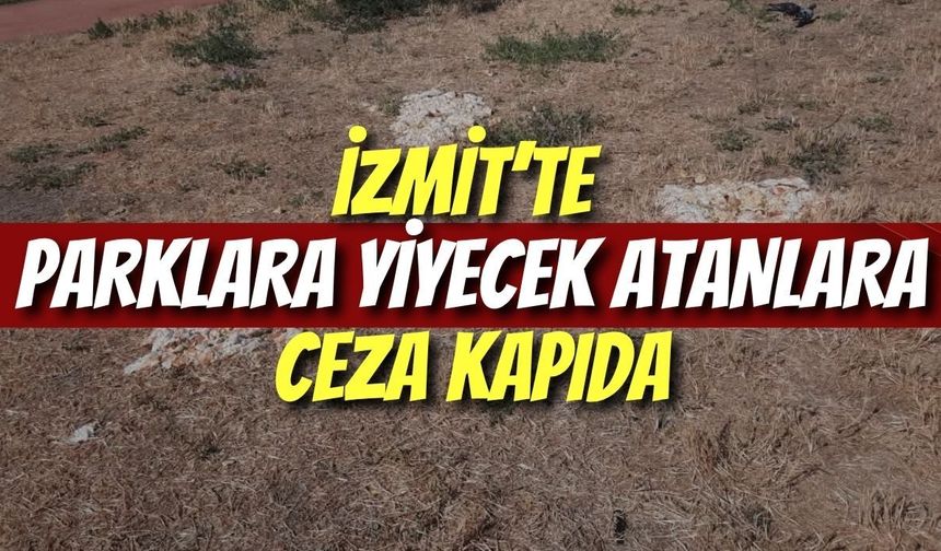 İzmit’te Parklara Yiyecek Atanlara Ceza Kapıda
