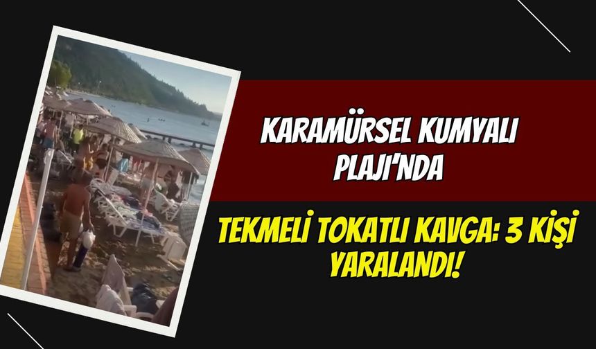 Karamürsel Kumyalı Plajı’nda Tekmeli Tokatlı Kavga: 3 Kişi Yaralandı!
