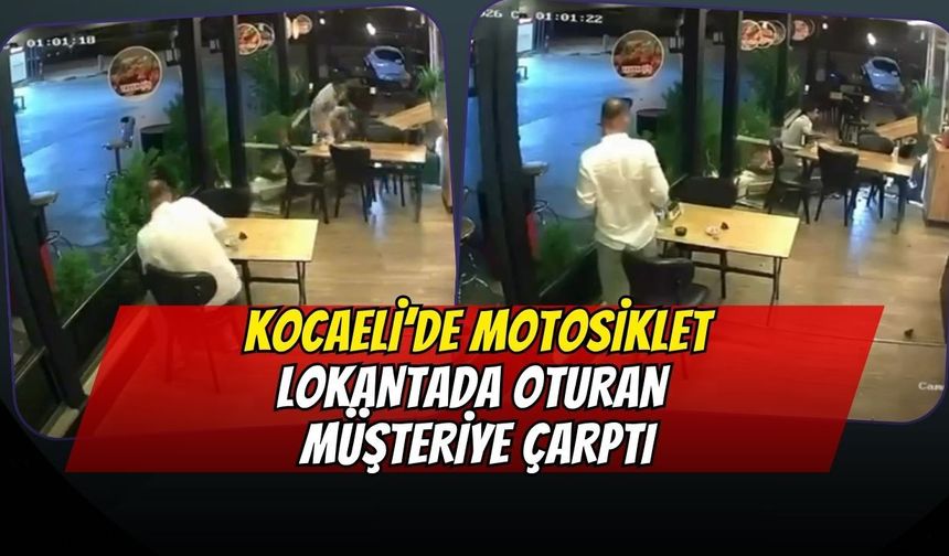 Karamürsel'de Dehşet Anları: Kontrolden Çıkan Motosiklet Lokantaya Daldı!