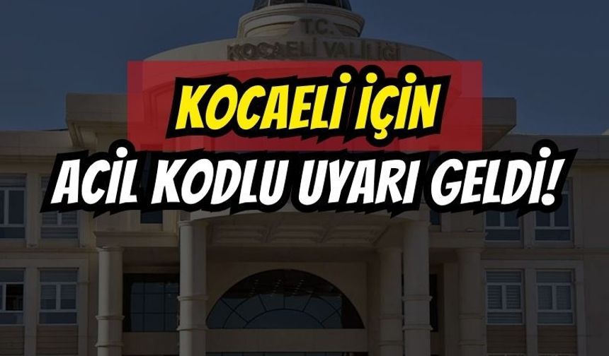 Kocaeli için acil kodlu uyarı: Öğle saatlerinden itibaren kuvvetli sağanak geliyor!