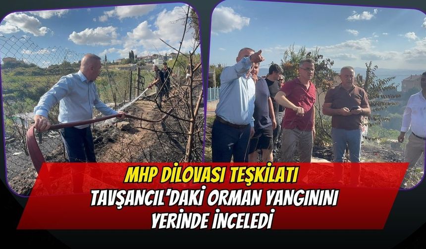 MHP Dilovası Teşkilatı Tavşancıl’daki Orman Yangınını Yerinde İnceledi