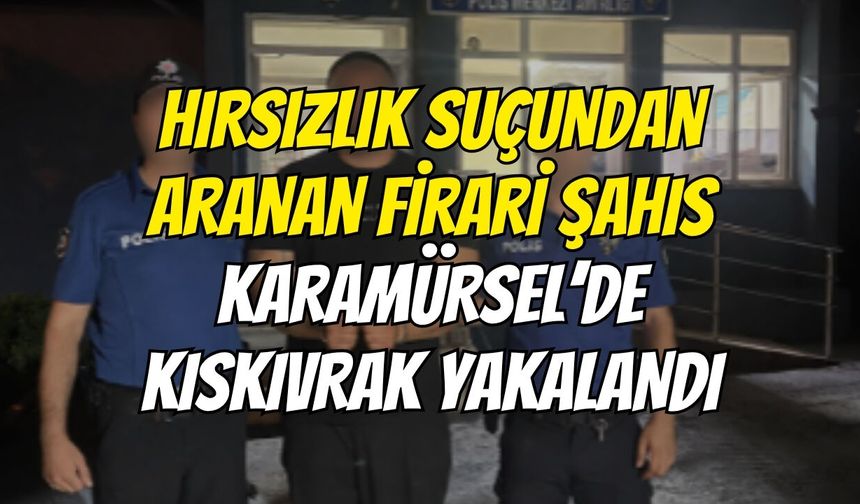 Hırsızlık Suçundan Aranan Firari Şahıs Karamürsel’de Kıskıvrak Yakalandı