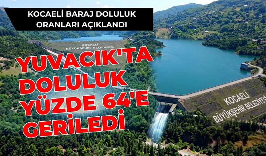 Kocaeli Baraj Doluluk Oranları Açıklandı: Yuvacık'ta Doluluk Yüzde 64'e Geriledi