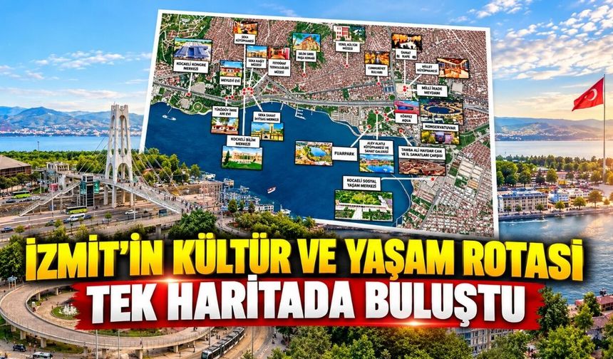İzmit’in kültür ve yaşam rotası tek haritada buluştu