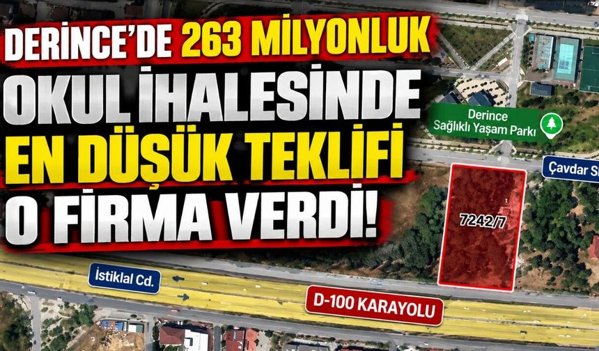 Derince’de 263 Milyonluk Okul İhalesinde En Düşük Teklifi O Firma Verdi