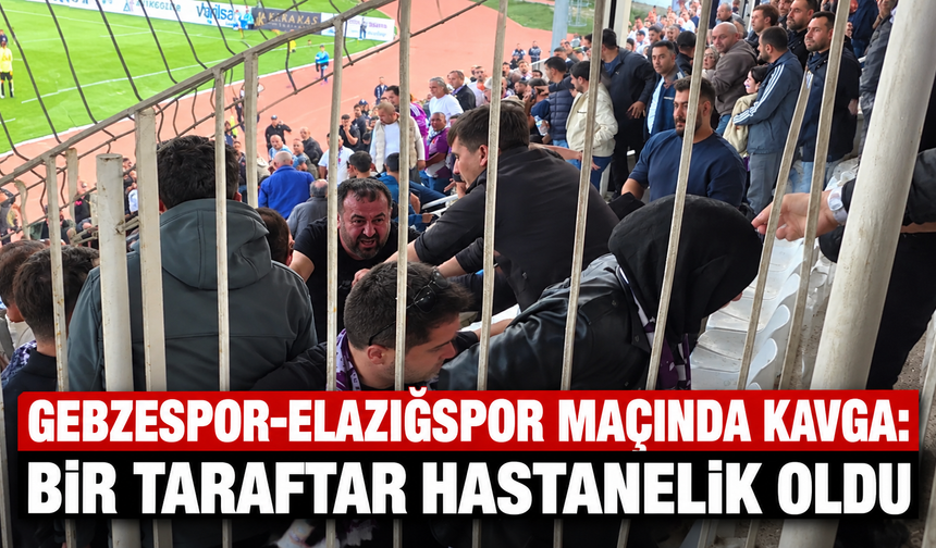 Gebzespor-Elazığspor Maçında Kavga: Bir Taraftar Hastanelik Oldu