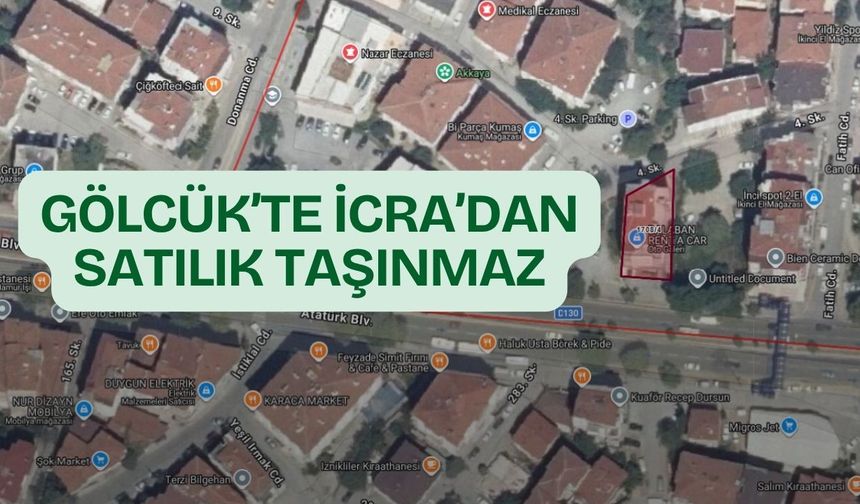 Gölcük’te icradan satılık taşınmaz!