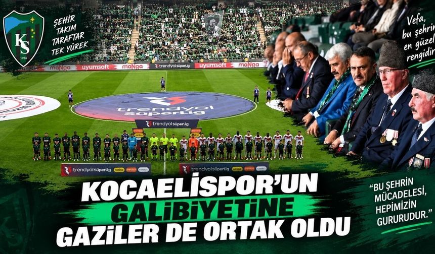 Kocaelispor’un galibiyetine gaziler de ortak oldu