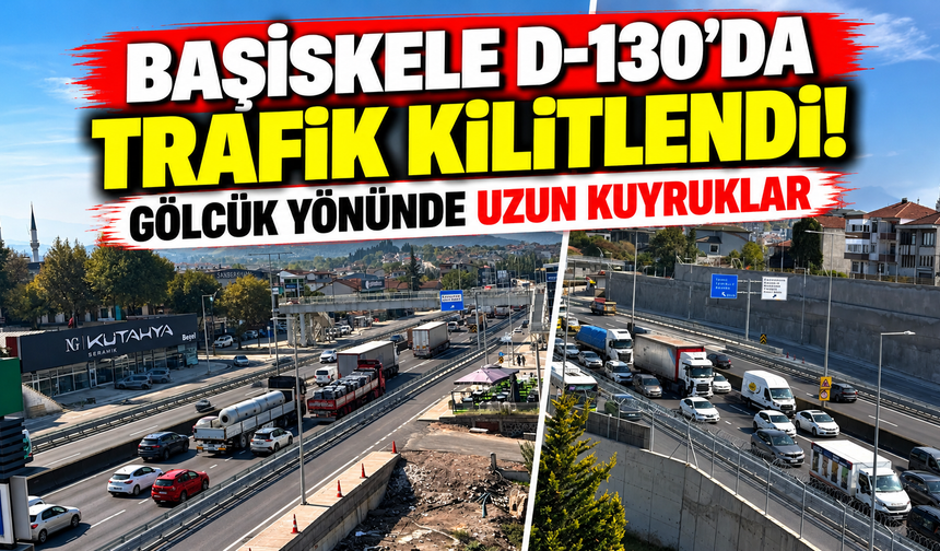 Başiskele D-130’da trafik kilitlendi! Gölcük yönünde uzun kuyruklar