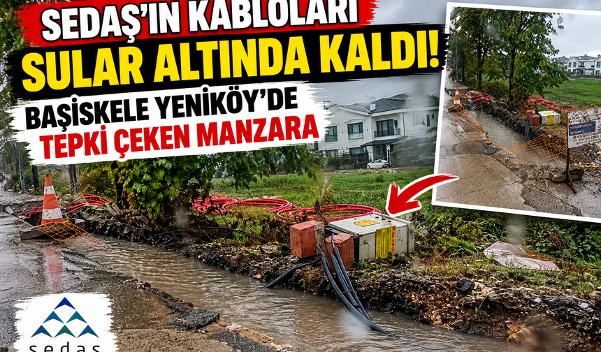 SEDAŞ’ın Kabloları Sular Altında Kaldı! Başiskele Yeniköy’de Tepki Çeken Manzara