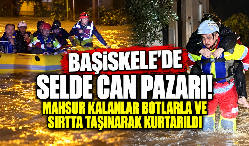 Başiskele'de selde can pazarı! Mahsur kalanlar botlarla ve sırtta taşınarak kurtarıldı