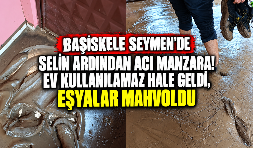 Başiskele Seymen'de selin ardından acı manzara! Ev kullanılamaz hale geldi, eşyalar mahvoldu