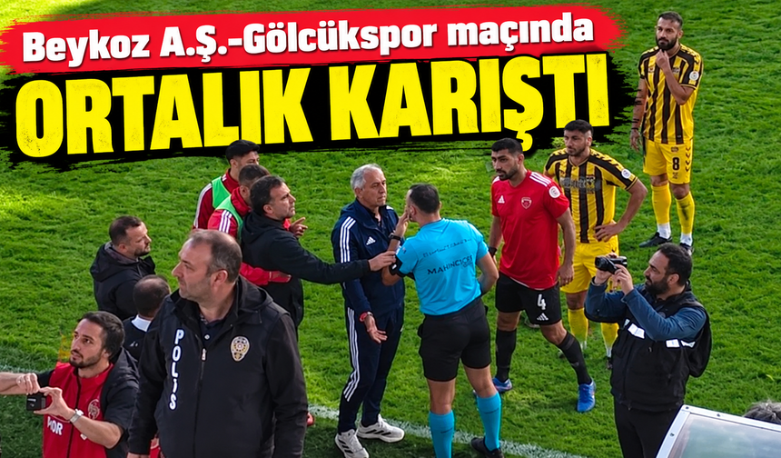 Beykoz A.Ş.-Gölcükspor maçında ortalık karıştı