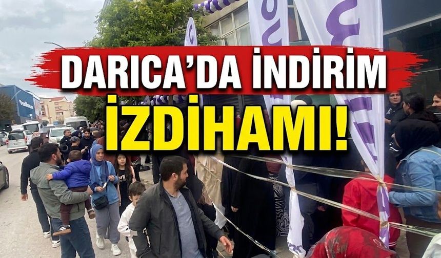 Darıca’da indirim izdihamı! Zabıta kepenkleri kapattırdı