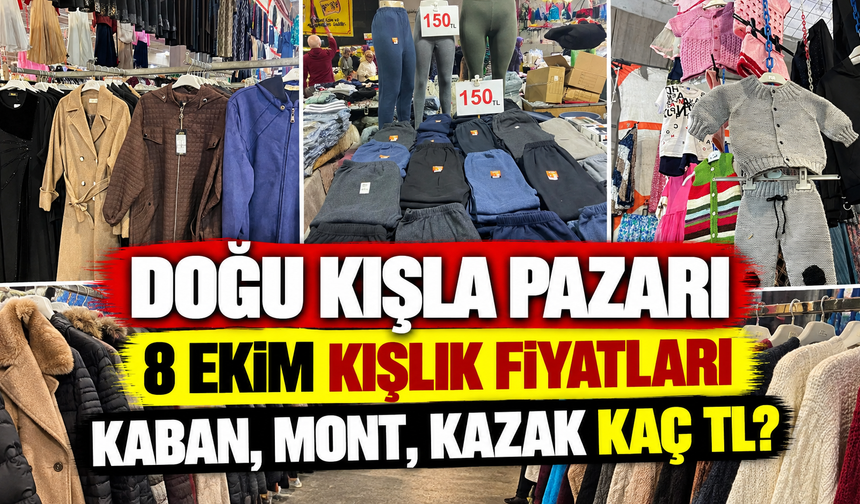 İzmit Doğu Kışla Pazarı’nda kışlık fiyatları belli oldu! Kaban, mont ve kazak kaç TL?