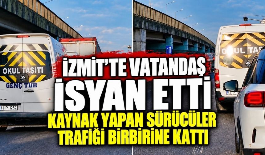 İzmit'te vatandaş isyan etti : Kaynak yapan sürücüler trafiği birbirine kattı