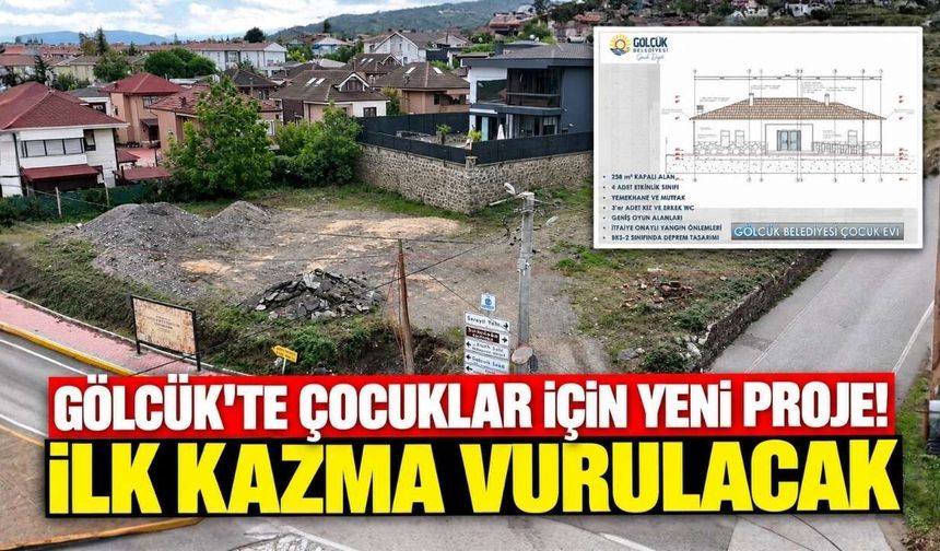 Gölcük’te Çocuklar İçin Yeni Proje! İlk Kazma Vurulacak