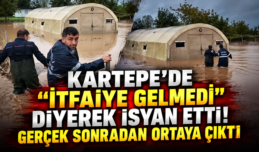Kartepe'de "İtfaiye gelmedi" diyerek isyan etti! Gerçek sonradan ortaya çıktı