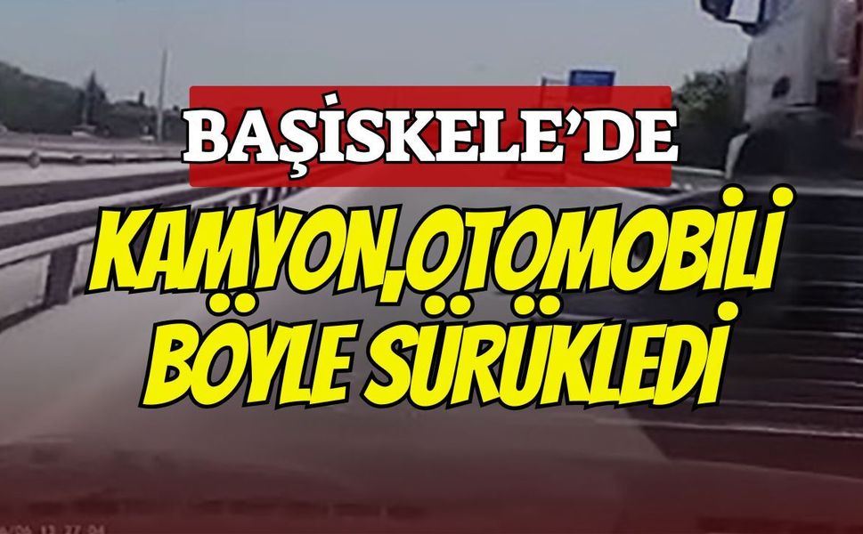 Başiskele D-100’de Dehşet Anları! Kamyon Önüne Kattığı Otomobili Metrelerce Böyle Sürüklendi
