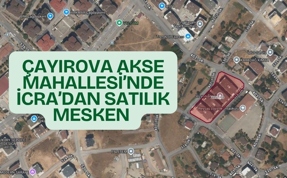 Çayırova Akse Mahallesi’nde İcradan Satılık Mesken! 4 Milyon TL’ye Vizyon Park Sitesi'nde Daire