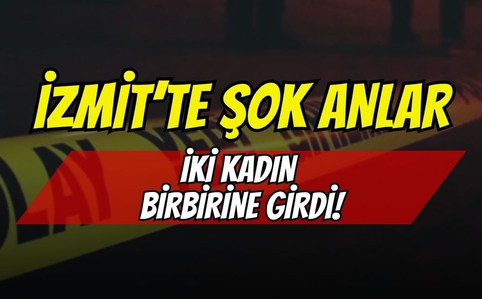 İzmit Halkevi Köprüsü'nde Şok Anlar: İki Kadın Üst Geçidin Ortasında Tekme Tokat Birbirine Girdi!