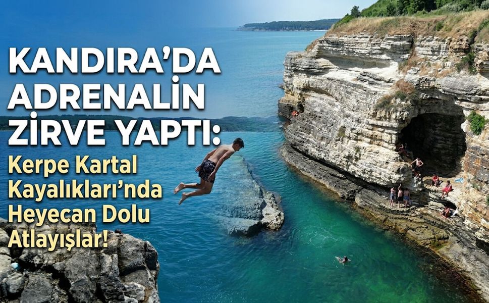Kandıra’da Adrenalin Zirve Yaptı: Kerpe Kartal Kayalıkları’nda Heyecan Dolu Atlayışlar!