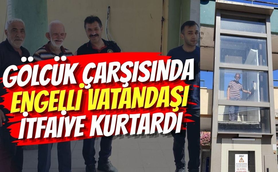 Gölcük Çarşısında Engelli Vatandaşı İtfaiye Kurtardı