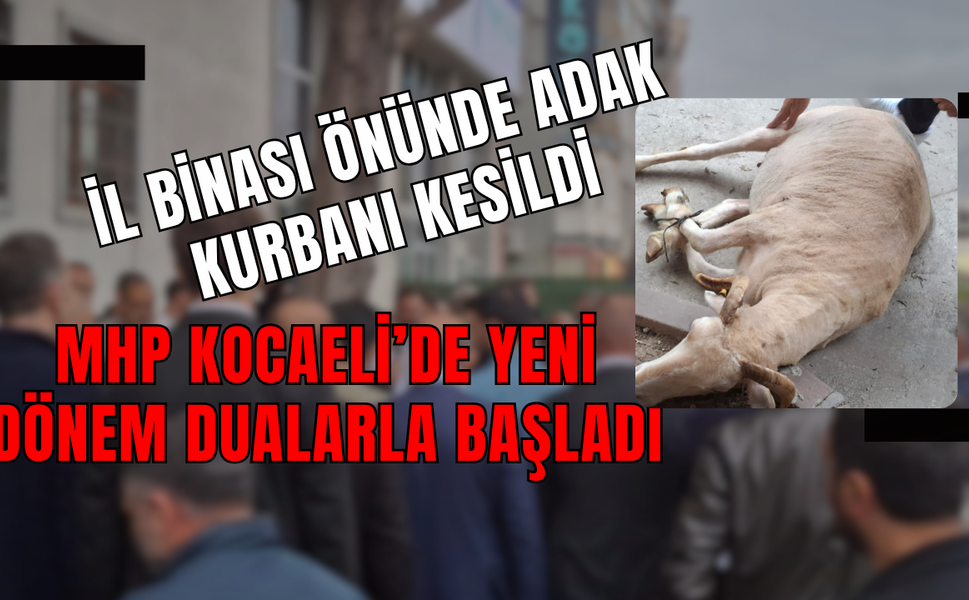 MHP Kocaeli’de Yeni Dönem Dualarla Başladı: İl Binası Önünde Adak Kurbanı Kesildi