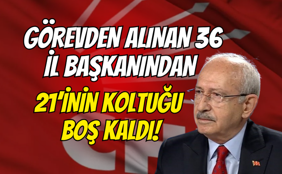 CHP’de kriz: Görevden alınan 36 il başkanından 21’inin koltuğu boş kaldı!